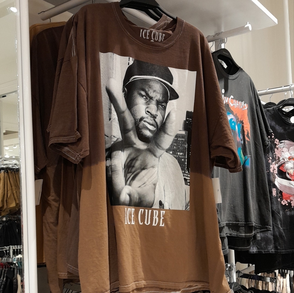Ice Cube graphic tee, forever 21, size large, color brown, Unisex